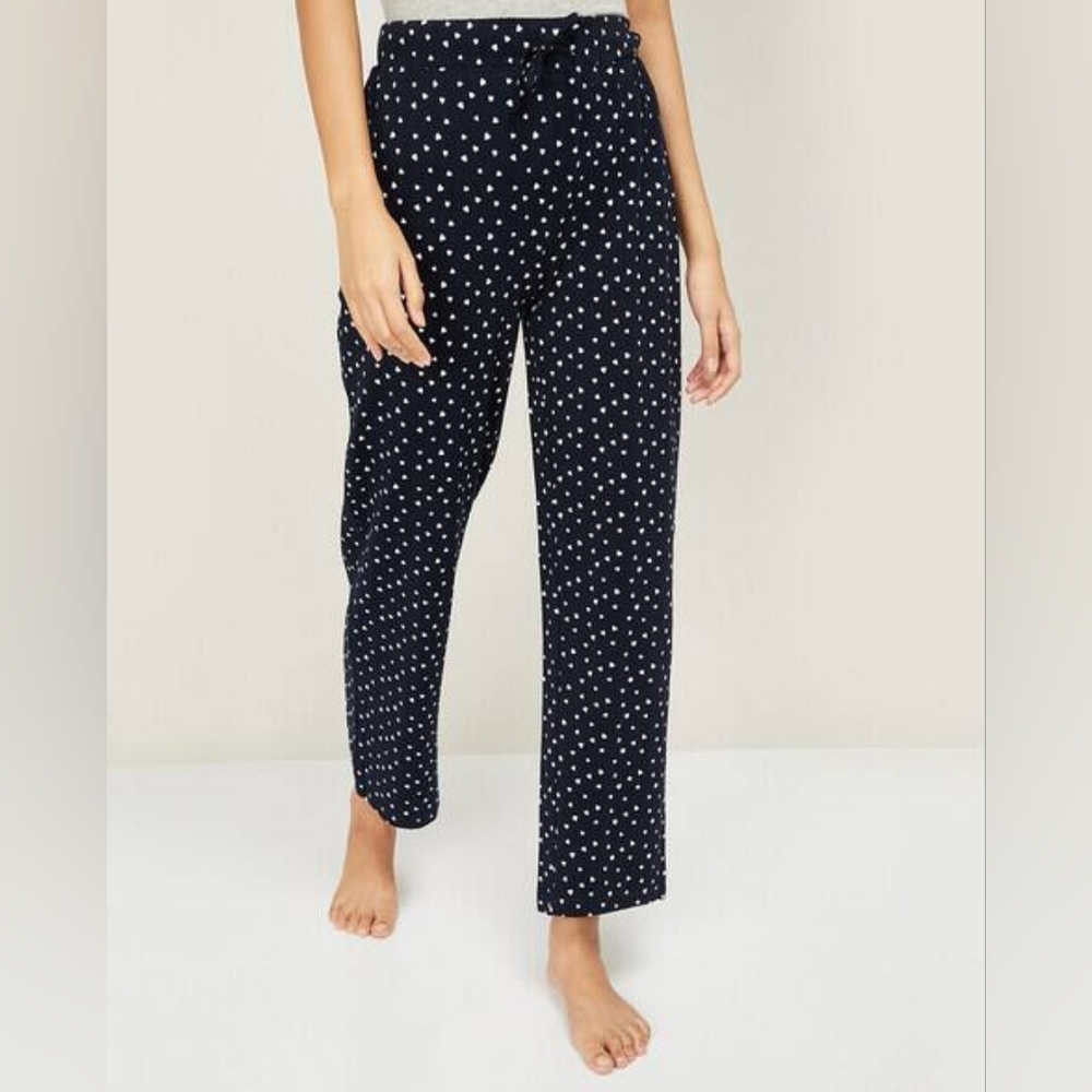 Meg & Margot. Thin Linen Polka Dot Pants. Size Small.